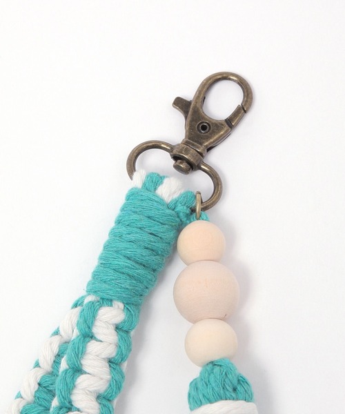 BAYFLOW(ベイフロー)の「BFマクラメショートストラップ(スマホグッズ・レディース・グリーン/ブルー・0)」の3枚目の写真