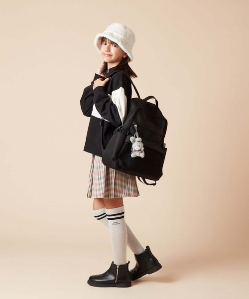 a.v.v（アーヴェヴェ）の「[KIDS]ボアバケットハット（ハット・キッズ・アイボリー/ライトグレー・120）」の20枚目の写真