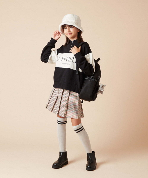 a.v.v（アーヴェヴェ）の「[KIDS]ボアバケットハット（ハット・キッズ・アイボリー/ライトグレー・120）」の22枚目の写真