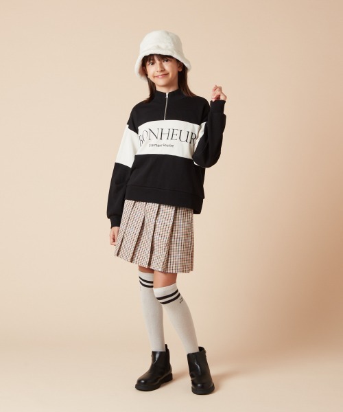 a.v.v（アーヴェヴェ）の「[KIDS]ボアバケットハット（ハット・キッズ・アイボリー/ライトグレー・120）」の4枚目の写真