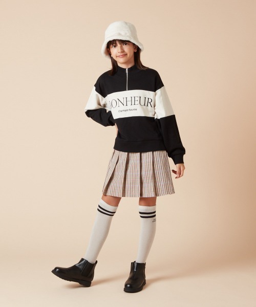 a.v.v（アーヴェヴェ）の「[KIDS]ボアバケットハット（ハット・キッズ・アイボリー/ライトグレー・120）」の5枚目の写真