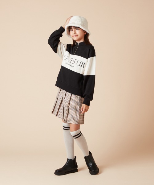 a.v.v（アーヴェヴェ）の「[KIDS]ボアバケットハット（ハット・キッズ・アイボリー/ライトグレー・120）」の6枚目の写真