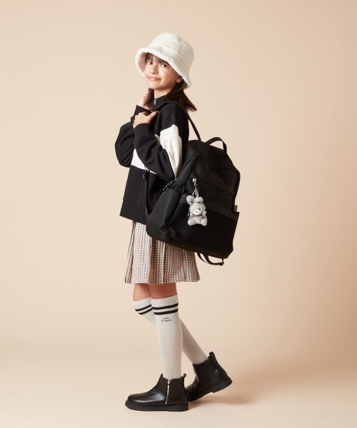 a.v.v（アーヴェヴェ）の「[KIDS]ボアバケットハット（ハット・キッズ・アイボリー/ライトグレー・120）」の7枚目の写真