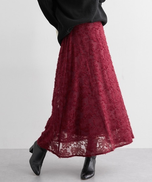 nissen(ニッセン)の「シアージャガードAラインスカート(スカート・レディース・レッド/ブラック/グレー・M/L)」の3枚目の写真