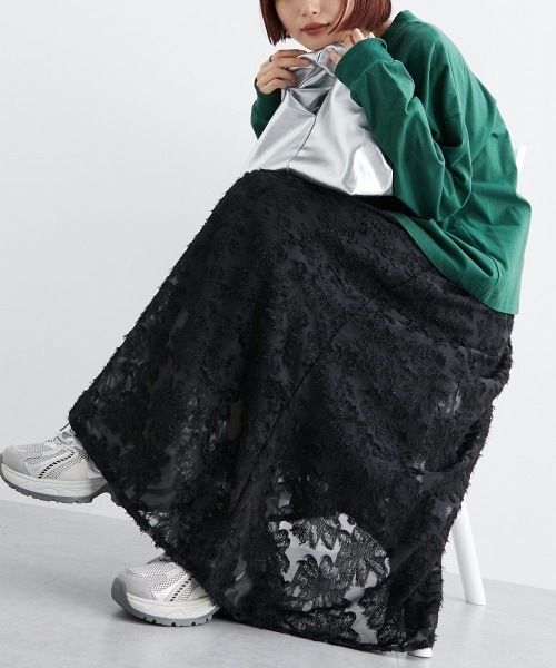 nissen(ニッセン)の「シアージャガードAラインスカート(スカート・レディース・レッド/ブラック/グレー・M/L)」の2枚目の写真