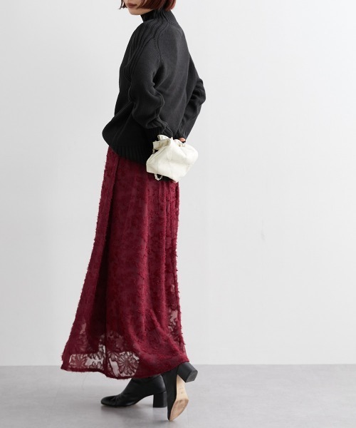 nissen(ニッセン)の「シアージャガードAラインスカート(スカート・レディース・レッド/ブラック/グレー・M/L)」の10枚目の写真