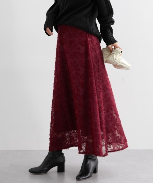 nissen(ニッセン)の「シアージャガードAラインスカート(スカート・レディース・レッド/ブラック/グレー・M/L)」の12枚目の写真