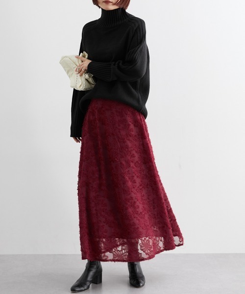 nissen(ニッセン)の「シアージャガードAラインスカート(スカート・レディース・レッド/ブラック/グレー・M/L)」の13枚目の写真