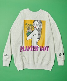 FREAK'S STORE（フリークスストア）の「aobouzu × itabamoe × FREAK'S STORE/アオボウズ×イタバモエ×フリークスストア PLANTER BOY NUDE Crew Neck Sweat（スウェット・メンズ）」