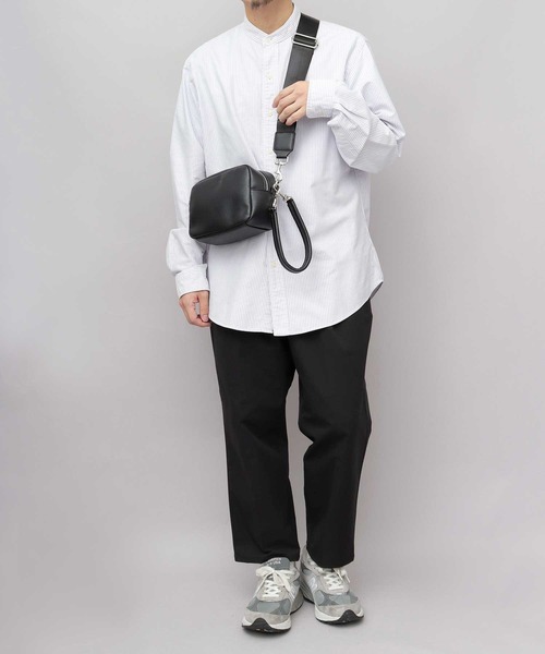 REGiSTA(レジスタ)の「スプリットレザー(牛床革) 3WAY ショルダーポーチ クラッチ ハンドバッグ(ショルダー・ハンド・クラッチ)(ショルダーバッグ・メンズ・ブラック/ブラック系その他・FREE)」の6枚目の写真