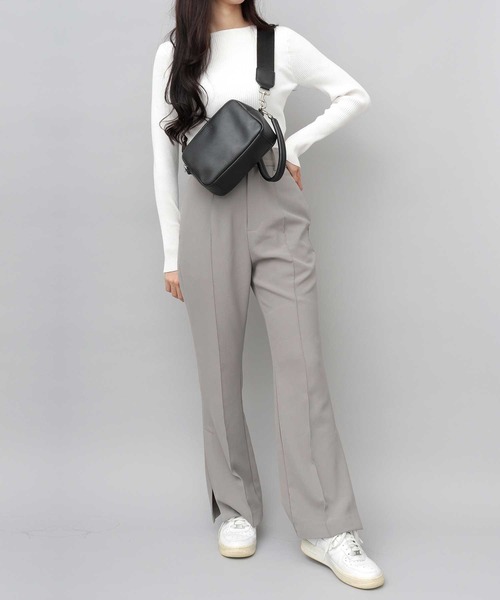 REGiSTA(レジスタ)の「スプリットレザー(牛床革) 3WAY ショルダーポーチ クラッチ ハンドバッグ(ショルダー・ハンド・クラッチ)(ショルダーバッグ・メンズ・ブラック/ブラック系その他・FREE)」の7枚目の写真