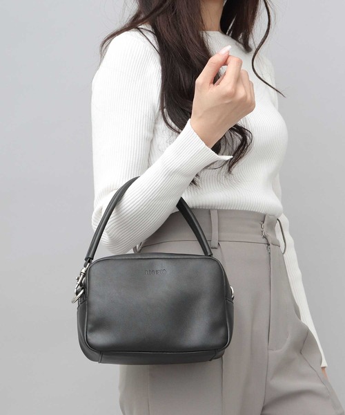 REGiSTA(レジスタ)の「スプリットレザー(牛床革) 3WAY ショルダーポーチ クラッチ ハンドバッグ(ショルダー・ハンド・クラッチ)(ショルダーバッグ・メンズ・ブラック/ブラック系その他・FREE)」の5枚目の写真