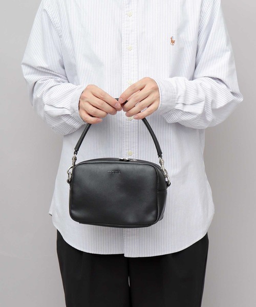 スプリットレザー（牛床革） 3WAY ショルダーポーチ クラッチ