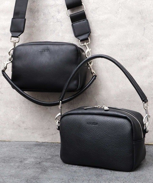 スプリットレザー（牛床革） 3WAY ショルダーポーチ クラッチ