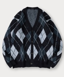 【71】【LYLE&SCOTT/ライル&スコット】無地/チェック シャギーニット カーディガン
