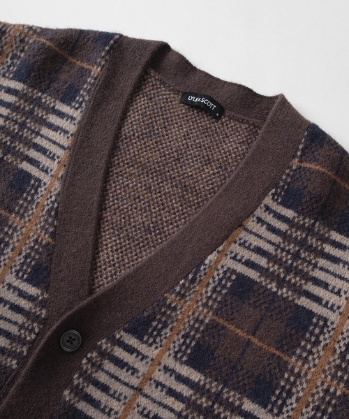 LYLE&SCOTT(ライルアンドスコット)の「【71】【LYLE&SCOTT/ライル&スコット】無地/チェック シャギーニット カーディガン(カーディガン/ボレロ・メンズ・ブラウン/グリーン/ネイビー/ダークブルー/ブラック系/ブルー系/ブラウン系/グレー系・M/L/XL)」の11枚目の写真