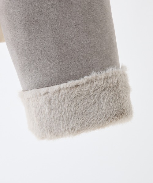 one after another NICE CLAUP（ワンアフターアナザーナイスクラップ）の「フェイクムートンジャケット（ムートンコート・レディース・アイボリー/チャコールグレー/モカ/ブラック・FREE）」の13枚目の写真
