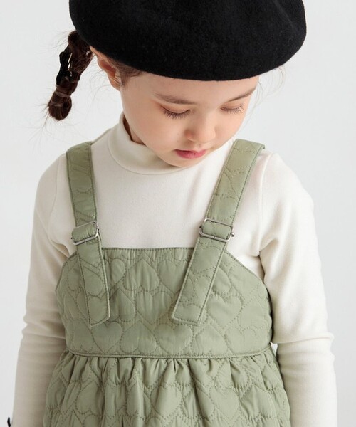 BRANSHES（ブランシェス）の「キルティングジャンパースカート（ジャンパースカート・キッズ・アイボリー/カーキ・100/130/110/90/140/120/150）」の12枚目の写真
