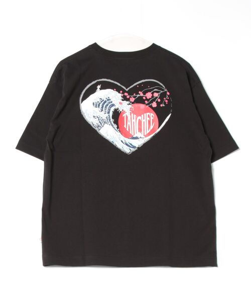 tシャツ 「ムラサキスポーツ限定」TAHCHEE/ターチー 半袖 Tシャツ バックプリント オーバーサイズ 和モチーフ TC240700-02 レディ ムラサキスポーツ限定】TAHCHEE/ターチー 半袖 Tシャツ バック