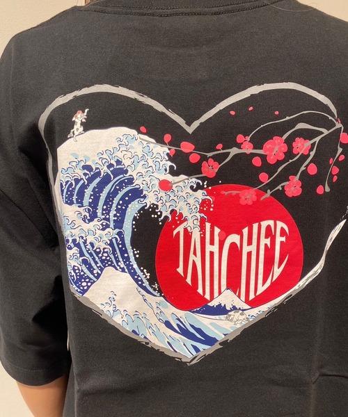 tシャツ 「ムラサキスポーツ限定」TAHCHEE/ターチー 半袖 Tシャツ バックプリント オーバーサイズ 和モチーフ TC240700-02 レディ TAHCHEE ターチー 半袖 Tシャツ レディース フロントプリント
