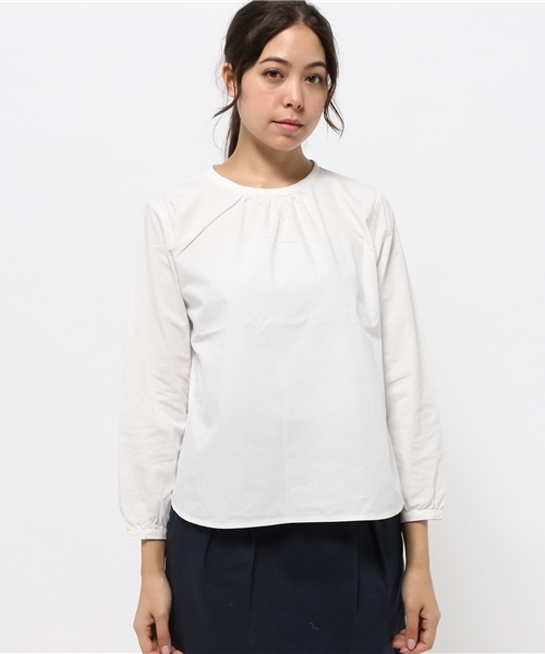 LBC（エルビーシー）の「コットンダンプ起毛スタンドシャツ（シャツ/ブラウス・レディース・ブラック/オフホワイト・LARGE/MEDIUM）」の2枚目の写真