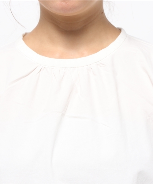 LBC（エルビーシー）の「コットンダンプ起毛スタンドシャツ（シャツ/ブラウス・レディース・ブラック/オフホワイト・LARGE/MEDIUM）」の5枚目の写真