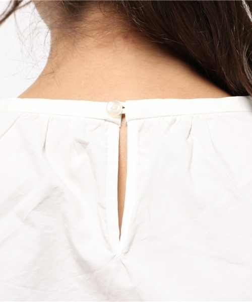 LBC（エルビーシー）の「コットンダンプ起毛スタンドシャツ（シャツ/ブラウス・レディース・ブラック/オフホワイト・LARGE/MEDIUM）」の6枚目の写真