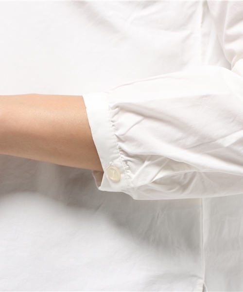 LBC（エルビーシー）の「コットンダンプ起毛スタンドシャツ（シャツ/ブラウス・レディース・ブラック/オフホワイト・LARGE/MEDIUM）」の7枚目の写真