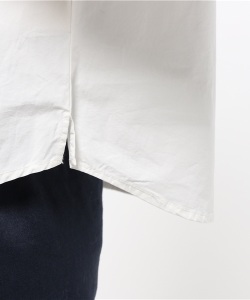 LBC（エルビーシー）の「コットンダンプ起毛スタンドシャツ（シャツ/ブラウス・レディース・ブラック/オフホワイト・LARGE/MEDIUM）」の8枚目の写真