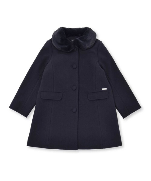 BeBe(ベベ)の「ウールライクくるみボタンファー襟コート(100~160cm)(ステンカラーコート・キッズ・グレー/ネイビー・120cm/150cm/110cm/100cm/140cm/130cm)」の17枚目の写真