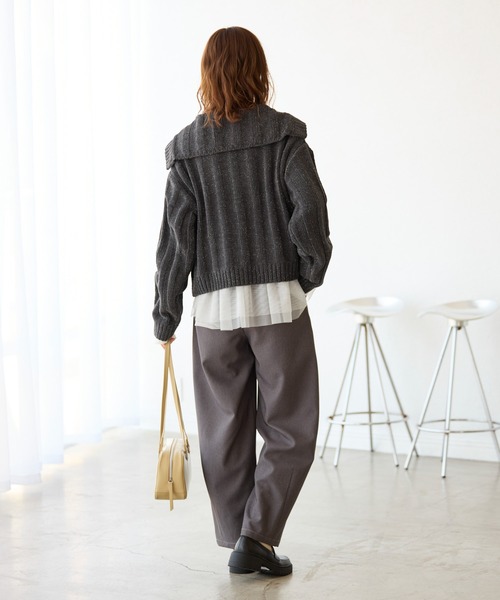 ROPE' PICNIC（ロペピクニック）の「アンジェリーナモールニットスキッパープルオーバー（ニット/セーター・レディース・チャコールグレー/キナリ/ブルー系その他5・38）」の6枚目の写真