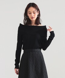 Demi-Luxe BEAMS | オフショルダー プルオーバーニット(ニット/セーター)