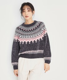 ◆ラメモール求心ニット【洗える】