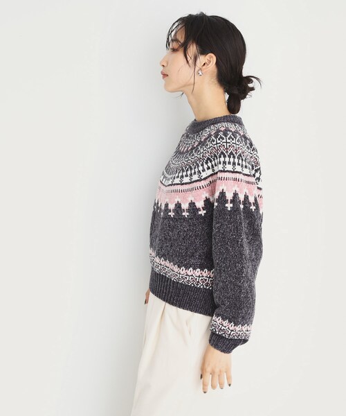 THE SHOP TK (ザ ショップ ティーケー )の「◆ラメモール求心ニット【洗える】(ニット/セーター・レディース・チャコール/ブラウン系その他2/アイボリー系・12/13)」の5枚目の写真