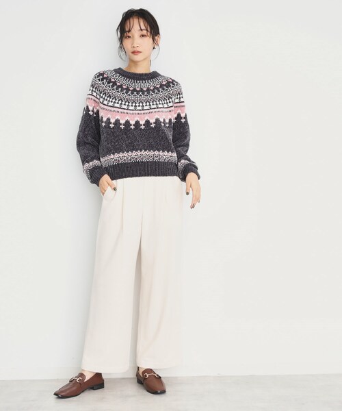 THE SHOP TK (ザ ショップ ティーケー )の「◆ラメモール求心ニット【洗える】(ニット/セーター・レディース・チャコール/ブラウン系その他2/アイボリー系・12/13)」の6枚目の写真