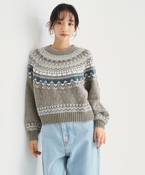 THE SHOP TK (ザ ショップ ティーケー )の「◆ラメモール求心ニット【洗える】(ニット/セーター・レディース・チャコール/ブラウン系その他2/アイボリー系・12/13)」の9枚目の写真