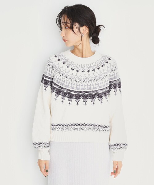 THE SHOP TK (ザ ショップ ティーケー )の「◆ラメモール求心ニット【洗える】(ニット/セーター・レディース・チャコール/ブラウン系その他2/アイボリー系・12/13)」の13枚目の写真