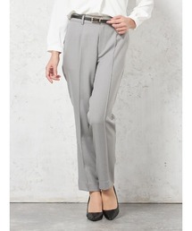 HARUYAMA(ハルヤマ)の【ウォッシャブル】スティックパンツ ウーリッシュ 2WAYストレッチ 内股シームレス 無地 秋冬【レディース】(スーツパンツ)