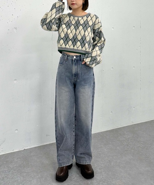 archives(アルシーヴ)の「オーバーダイデニム(デニムパンツ・レディース・ネイビー/ブルー/グレー・MEDIUM/SMALL)」の16枚目の写真