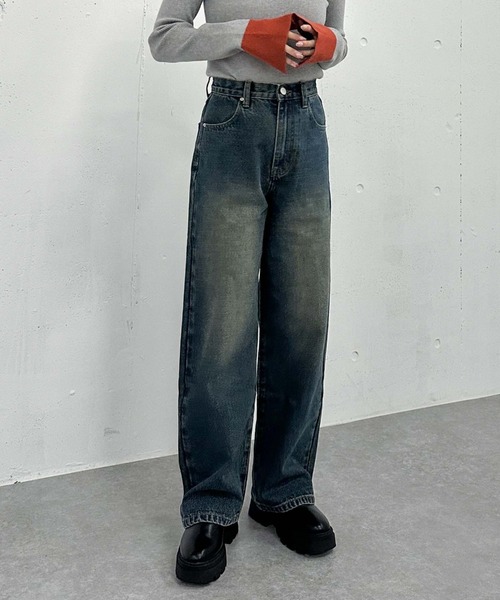 archives(アルシーヴ)の「オーバーダイデニム(デニムパンツ・レディース・ネイビー/ブルー/グレー・MEDIUM/SMALL)」の19枚目の写真
