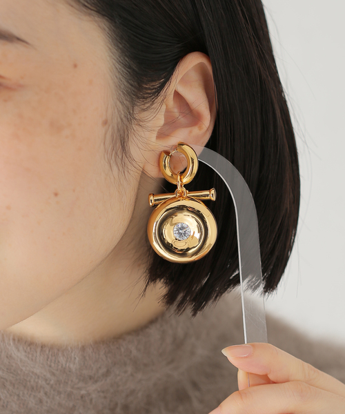 Timeless Pearly タイムレスパーリー パール ゴールド ピアス TIMELESS PEARLY/タイムレスパーリー】Pearls and gold pea
