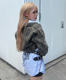 THE MILES（ザ マイルズ）の「:SOLA ショート丈ブリーチデニムジャケット【9een21】（テーラードジャケット）」