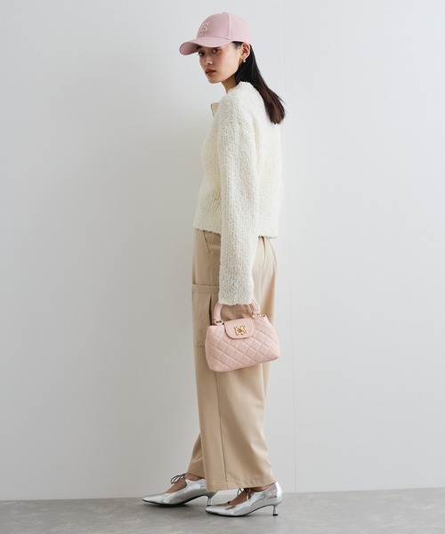 VIS（ビス）の「リボンヤーンジップリブネックカーディガン（カーディガン/ボレロ・レディース・オフホワイト/ブルー系その他4/ピンク系その他2・FREE）」の9枚目の写真