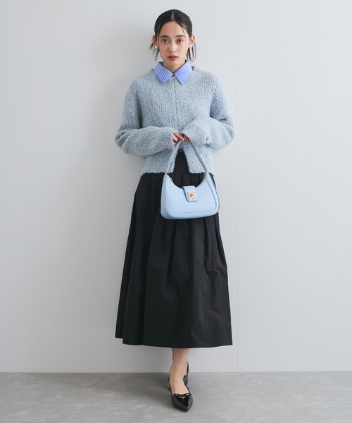 VIS（ビス）の「リボンヤーンジップリブネックカーディガン（カーディガン/ボレロ・レディース・オフホワイト/ブルー系その他4/ピンク系その他2・FREE）」の12枚目の写真