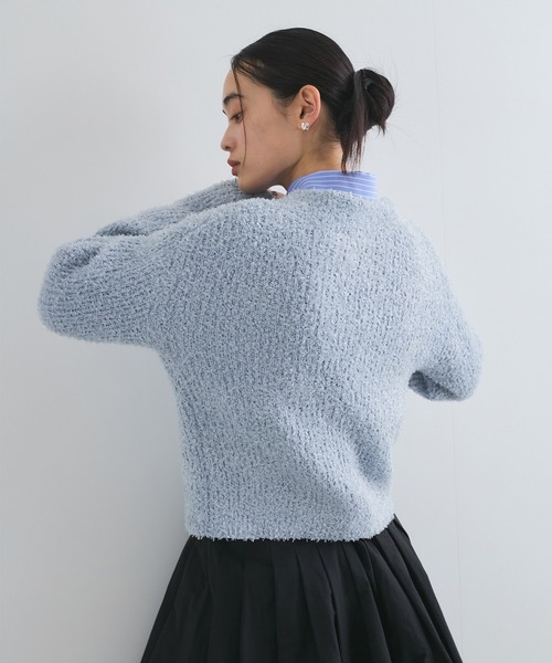 VIS（ビス）の「リボンヤーンジップリブネックカーディガン（カーディガン/ボレロ・レディース・オフホワイト/ブルー系その他4/ピンク系その他2・FREE）」の18枚目の写真