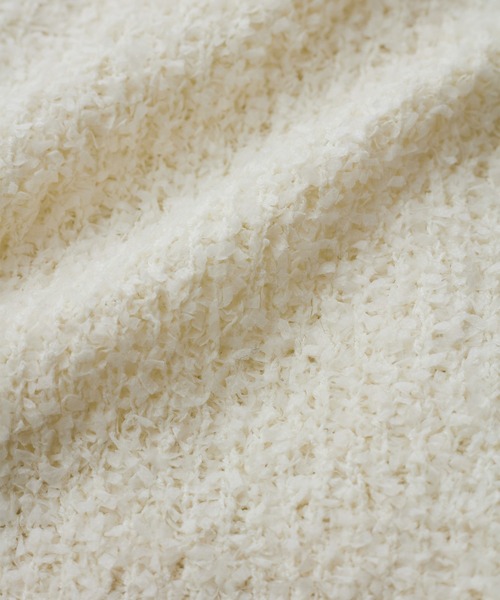 VIS（ビス）の「リボンヤーンジップリブネックカーディガン（カーディガン/ボレロ・レディース・オフホワイト/ブルー系その他4/ピンク系その他2・FREE）」の5枚目の写真