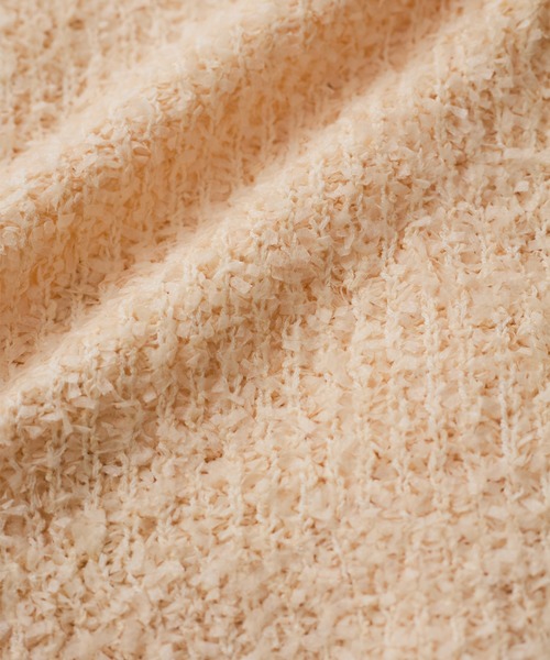 VIS（ビス）の「リボンヤーンジップリブネックカーディガン（カーディガン/ボレロ・レディース・オフホワイト/ブルー系その他4/ピンク系その他2・FREE）」の6枚目の写真