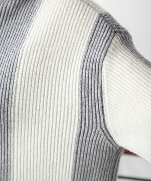 MILLION CARATS（ミリオンカラッツ）の「どんな場面でも頼れるモード感たっぷりのエフォートレスバイカラーニットセットアップ（アンサンブル・レディース・ベージュ/グレー/ブルー/ブラック・FREE）」の16枚目の写真