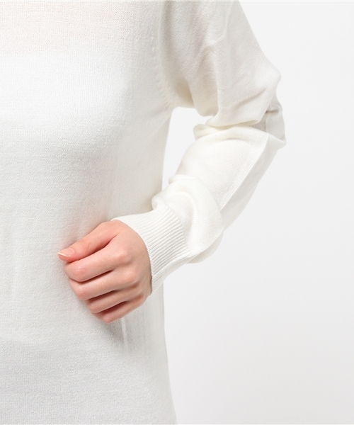 earth music&ecology（アースミュージックアンドエコロジー）の「ハイネックベーシックニットプルオーバー（ニット/セーター・レディース・ネイビー/レッド/アイボリー/杢グレー・MEDIUM/SMALL）」の13枚目の写真