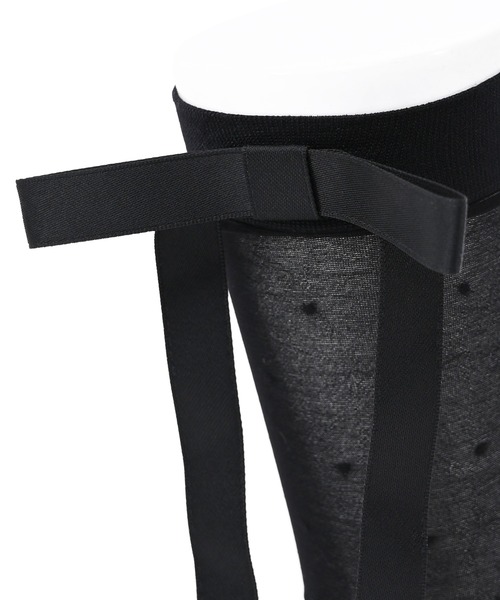 Narcissus（ナルシス）の「【Narcissus】リボンシアソックス（ソックス/靴下・レディース・ホワイト/ブラック・FREE）」の6枚目の写真